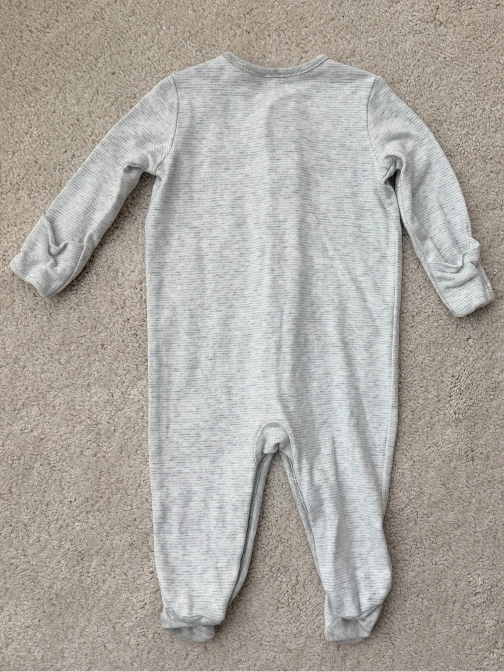 Ralph Lauren Light Gray Baby Footed One-Piece